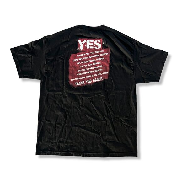 WWE Shirt Mens XL Black Red Daniel Bryan YES Short Sleeve Wrestling Thank You - Picture 2 of 7